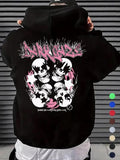 Men'WB shield Letter Graphic Print Drop Shoulder Hoodie, Fashion Casual Regular Fit Drawstring Pocket Hooded Sweatshirt...