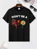 Men'WB shield Letter Graphic Print Round Neck Tee, Regular Fit Casual Short Sleeve T-shirt, Summer TNF, Fashion Korean...