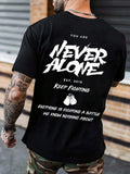 Men'WB shield Letter Graphic Print Round Neck Tee, Regular Fit Street Fashion Casual Short Sleeve T-shirt for Summer,...