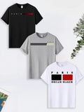Men'WB shield Letter Graphic Round Neck Tee, Casual Short Sleeve Crew Neck T-shirt for Summer, Men'WB shield Tops for...