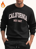 Men'WB shield Letter Print Crew Neck Sweatshirt, Regular Fit Casual Long Sleeve Pullover for Fall & Winter, Men'WB shield...