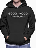 Men'WB shield Letter Print Drop Shoulder Drawstring Hoodie, Casual Comfy Regular Fit Pocket Hooded Sweatshirt for Daily...