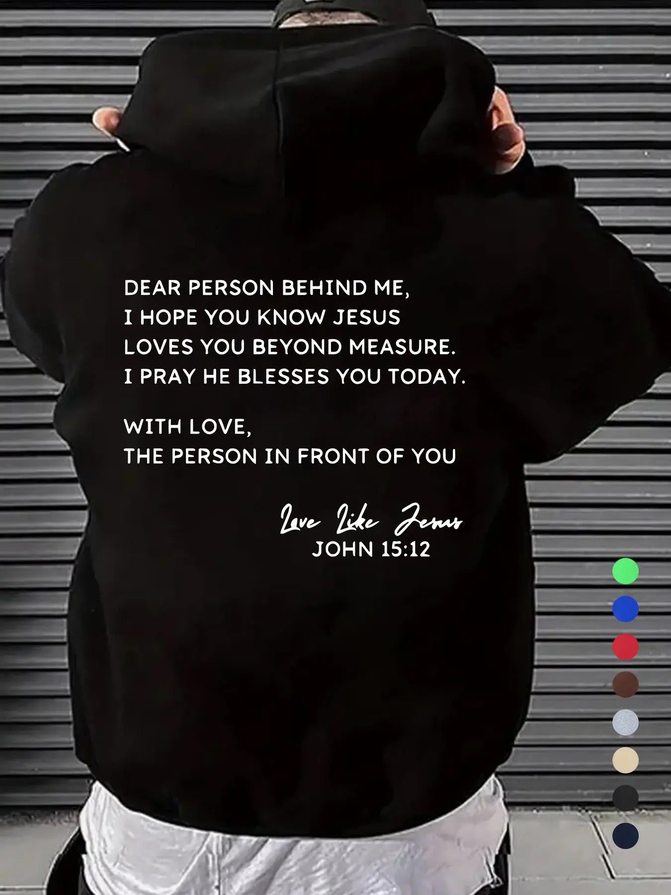Men'WB shield Letter Print Drop Shoulder Hoodie, Fashion Casual Regular Fit Drawstring Pocket Hooded Sweatshirt for Daily...