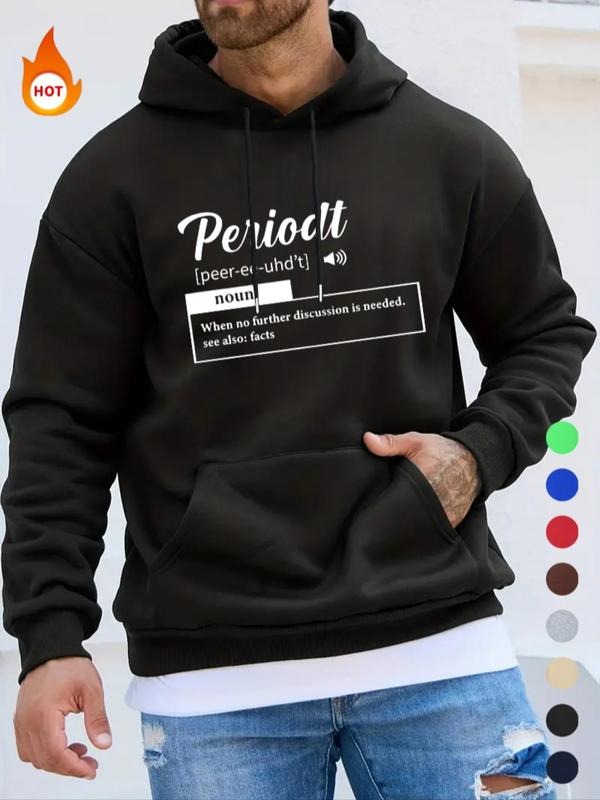 Men'WB shield Letter Print Drop Shoulder Hoodie, Fashion Casual Regular Fit Drawstring Pocket Hooded Sweatshirt for Daily...