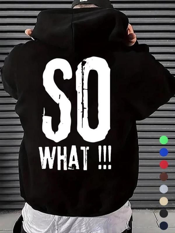 Men'WB shield Letter Print Drop Shoulder Hoodie, Fashion Casual Regular Fit Drawstring Pocket Hooded Sweatshirt for Daily...