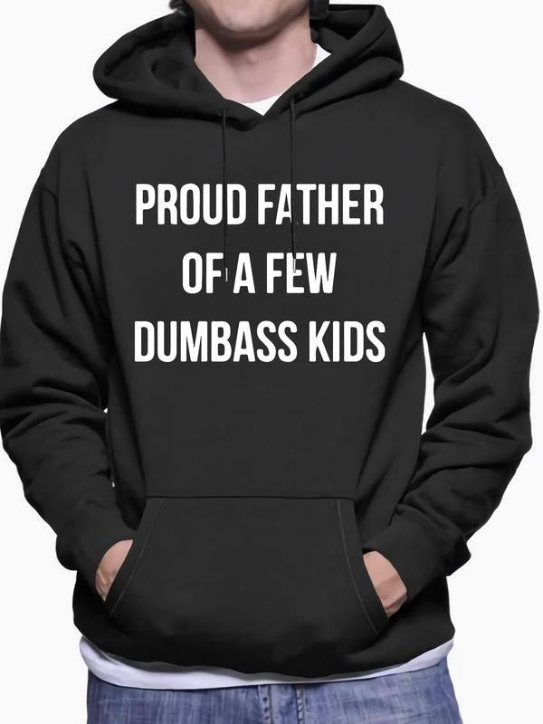 Men'WB shield Letter Print Drop Shoulder Hoodie, Fashion Casual Regular Fit Drawstring Pocket Hooded Sweatshirt for Daily...