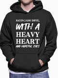 Men'WB shield Letter Print Drop Shoulder Hoodie, Fashion Casual Regular Fit Drawstring Pocket Hooded Sweatshirts for...