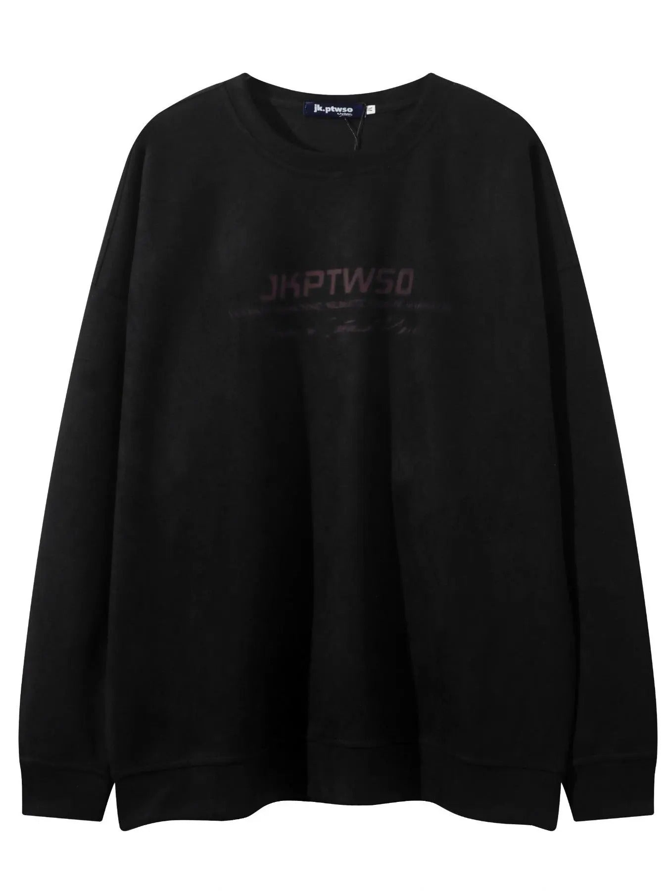 Men'WB shield Letter Print Drop Shoulder Suede Sweatshirt, Loose Casual FOG Comfy Long Sleeve Round Neck Pullover for...
