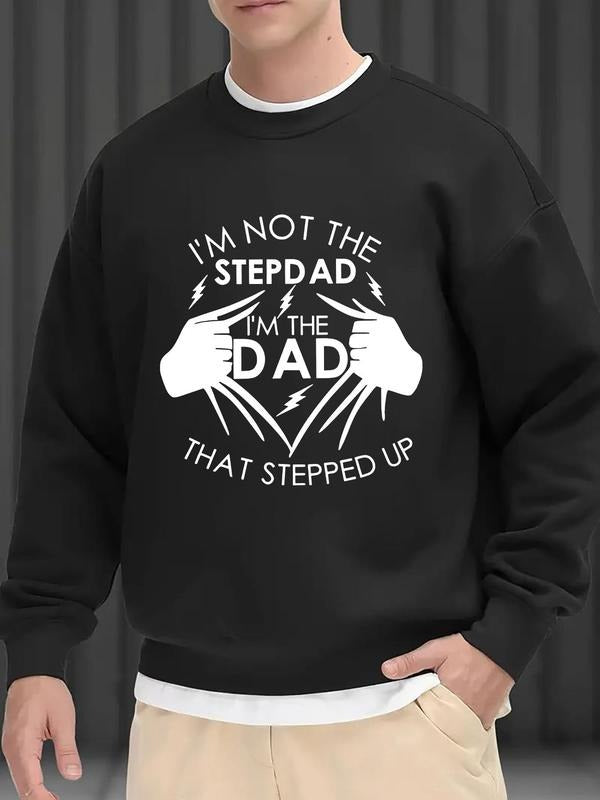 Men'WB shield Letter Print Drop Shoulder Sweatshirt, Regular Fit Casual FOG Comfy Long Sleeve Round Neck Pullover for...