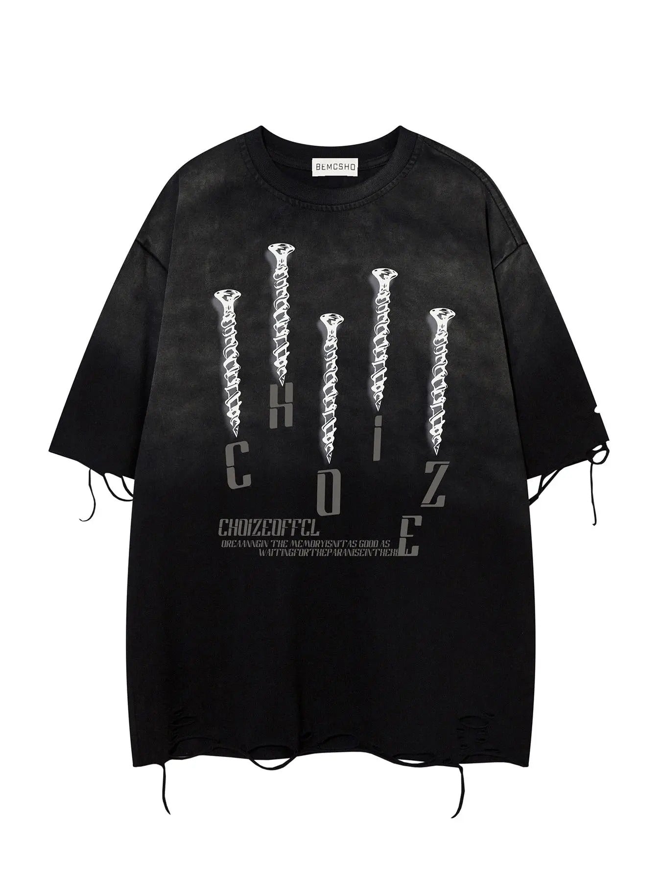 Men'WB shield Letter Print Fringe Trim Short Sleeve Tee, Loose Casual Comfy T-shirt for Summer, Fashion Men'WB shield Top...