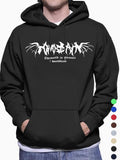 Men'WB shield Letter Print Pocket Drawstring Hoodie, Regular Fit Casual Drop Shoulder Long Sleeve Hooded Sweatshirt,...