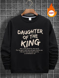 Men'WB shield Letter Print Round Neck Fleece Lined Sweatshirt, Regular Fit Casual Long Sleeve Crew Neck Pullover for Fall...