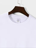 Men'WB shield Letter Print Round Neck Graphic Tee, Loose Casual Short Sleeve T-Shirt for Summer, Men'WB shield Top for...