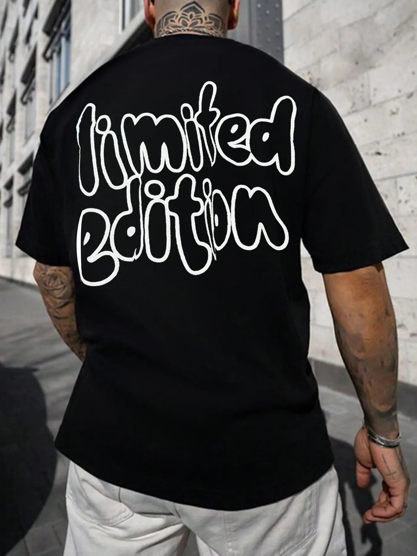Men'WB shield Letter Print Round Neck Tee Summer TNF, Regular Fit Crewneck Streetwear Tshirt, Casual Simple FOG...