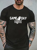 Men'WB shield Letter Print Round Neck Tee, Casual Regular Fit Summer TNF, Short Sleeve Crew Neck T-Shirt for Summer,...