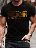 Men'WB shield Letter Print Round Neck Tee, Casual Short Sleeve Crew Neck T-Shirt for Summer, Comfy Breathable Men'WB...