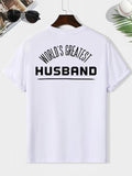Men'WB shield Letter Print Round Neck Tee, Loose Casual Fashion Short Sleeve T-shirt for Summer, Men'WB shield Top for...