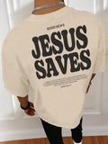 Men'WB shield Letter Print Round Neck Tee, Regular Fit Casual Short Sleeve Crew Neck T-shirt for Daily Wear, Men'WB...