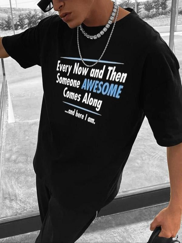 Men'WB shield Letter Print Round Neck Tee, Summer TNF, Regular Fit Casual Fashion Short Sleeve T-shirt for Summer, Men'WB...