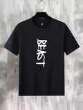 Men'WB shield Letter Print Round Neck Tee, Summer TNF, Regular Fit Crew Neck Short Sleeve T-Shirt for Daily Wear, Casual...