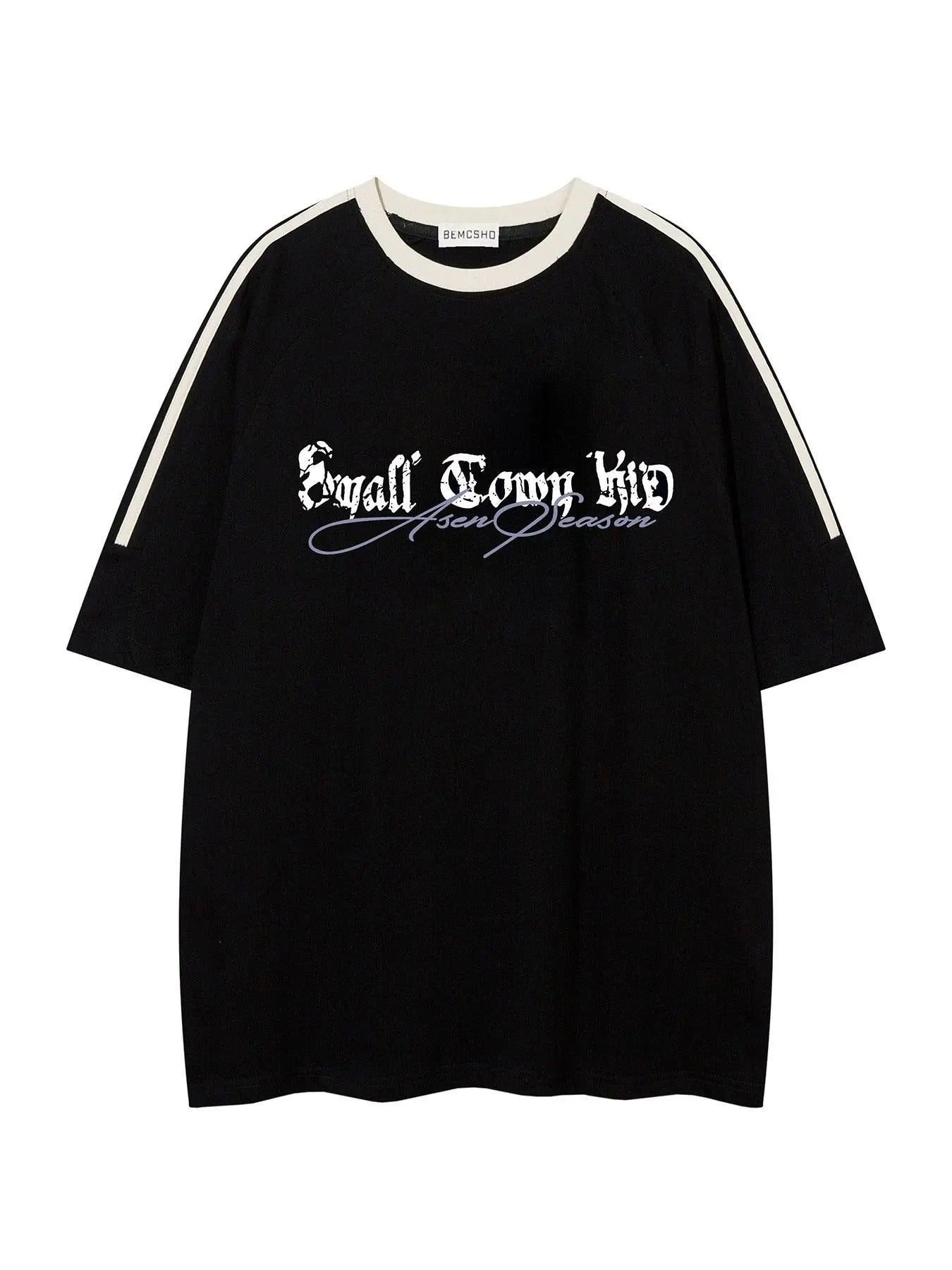 Men'WB shield Letter Print Short Sleeve Tee, Loose Casual Fashion Round Neck T-shirt for Summer, Men'WB shield Top for...