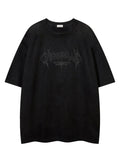 Men'WB shield Letter Print Short Sleeve Tee, Loose Casual Fashion T-shirt for Summer, Men'WB shield Top for Daily Wear...