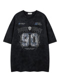 Men'WB shield Letter Print Short Sleeve Tee, Loose Casual Fashion T-shirt for Summer, Men'WB shield Top for Daily Wear...