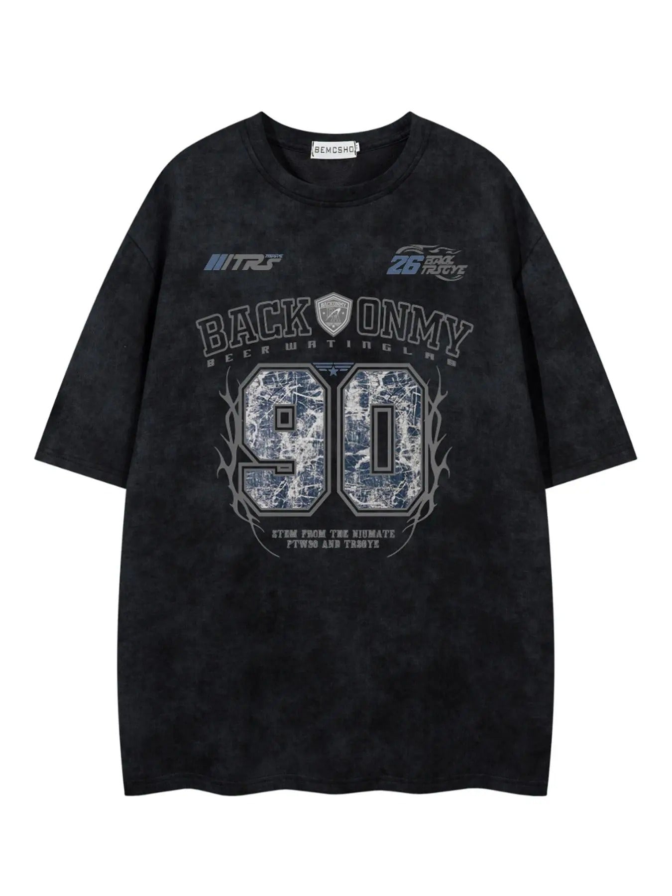 Men'WB shield Letter Print Short Sleeve Tee, Loose Casual Fashion T-shirt for Summer, Men'WB shield Top for Daily Wear...