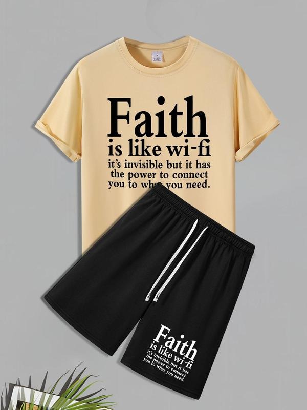 Men'WB shield Letter Print Tee & Shorts Straw hat pirates Set, Casual Short Sleeve T-shirt & Track Shorts, Men'WB shield...