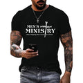 Men'WB shield Ministry,Men Helping Men,Church ministry Christian Cotton T-Shirt, Graphic Tees for Unisex Cotton Fabric...