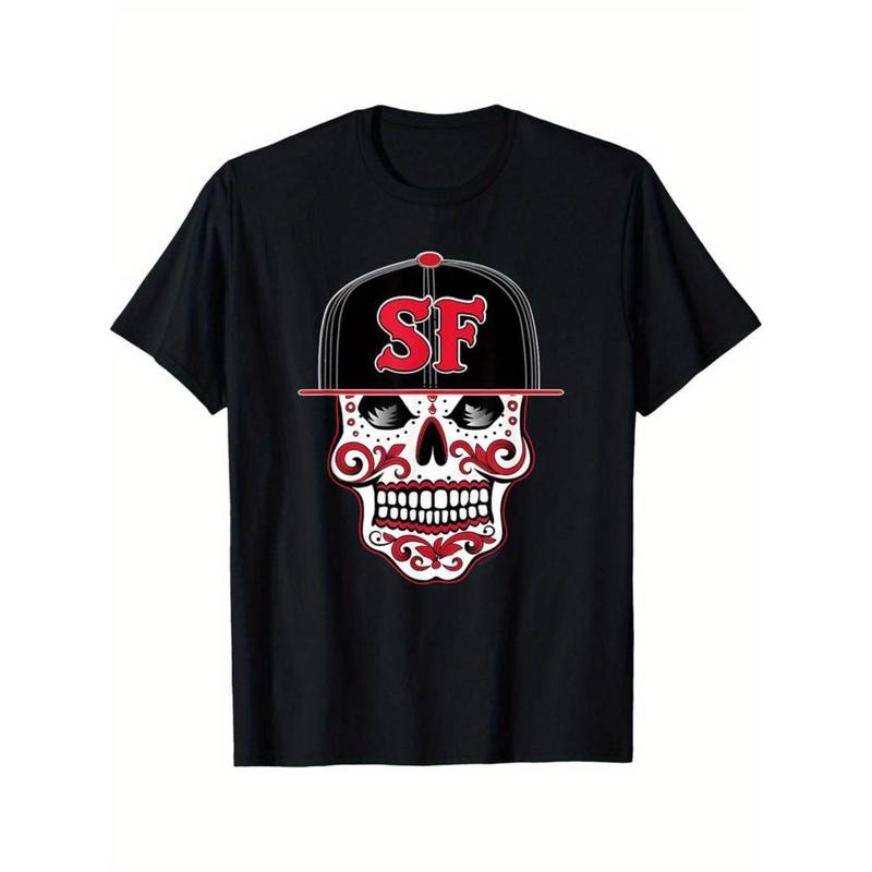 Men'WB shield Mouthless cat Francisco Mexican Sugar Skull & SF Logo Graphic T-Shirt Hoodie, Sweatshirt | RetroVerseTees.com