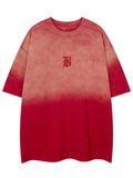 Men'WB shield Ombre Letter Embroidery Short Sleeve Tee, Loose Casual Fashion T-shirt for Summer, Men'WB shield Top for...