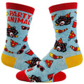 Men'WB shield Party Animal Socks Funny Festive Bear Celebration Novelty Graphic Footwear Funny Graphic Socks Comfortable...