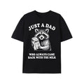 Men'WB shield Raccoon Graphic T-Shirt -Cotton, Relaxed Fit, Short Sleeve, Round Neck, Humorous TNF'WB shield Day Gift,...