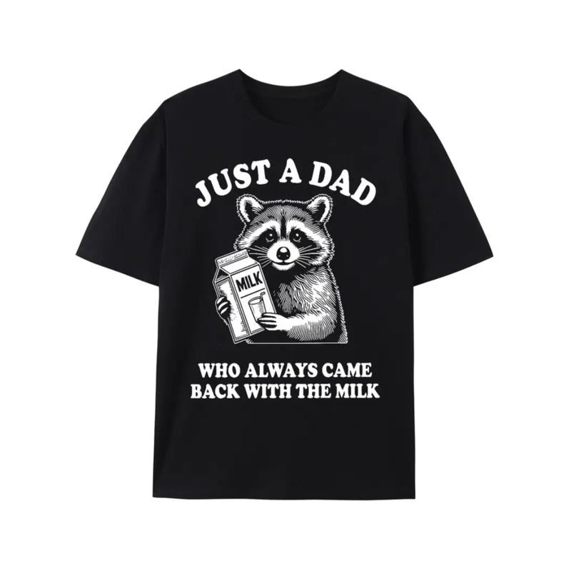 Men'WB shield Raccoon Graphic T-Shirt -Cotton, Relaxed Fit, Short Sleeve, Round Neck, Humorous TNF'WB shield Day Gift,...