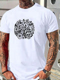 Men'WB shield Regular Fit Bicycle Print Round Neck Graphic Tee, Casual Short Sleeve T-shirt for Summer, Men'WB shield Top...