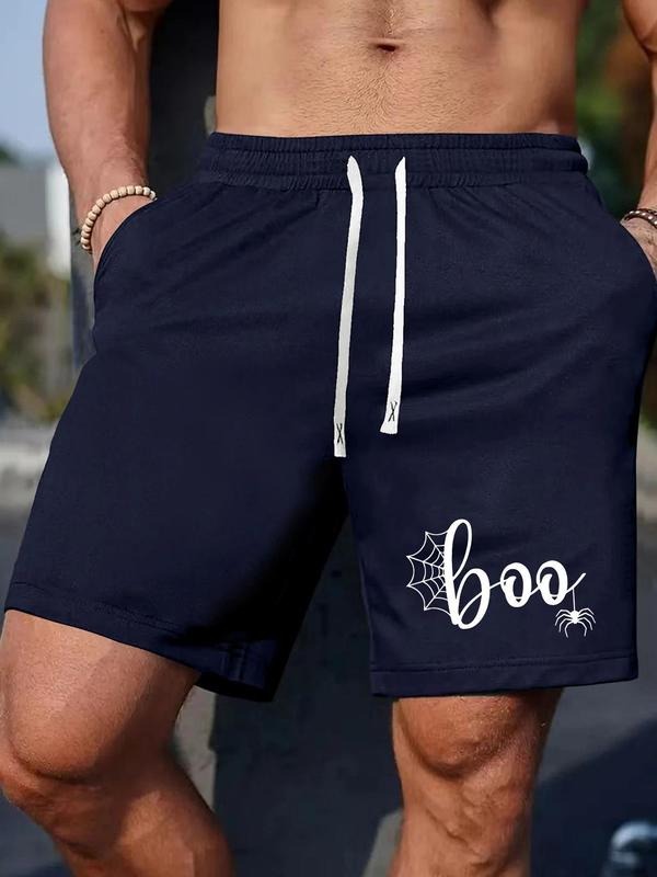 Men'WB shield Regular Fit Boo Print Boxer Brief Swim Shorts, Casual Comfy Breathable Swim Shorts for Summer, Men'WB...