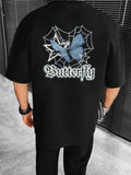 Men'WB shield Regular Fit Butterfly Print Round Neck Tee Hoodie, Sweatshirt | RetroVerseTees.com