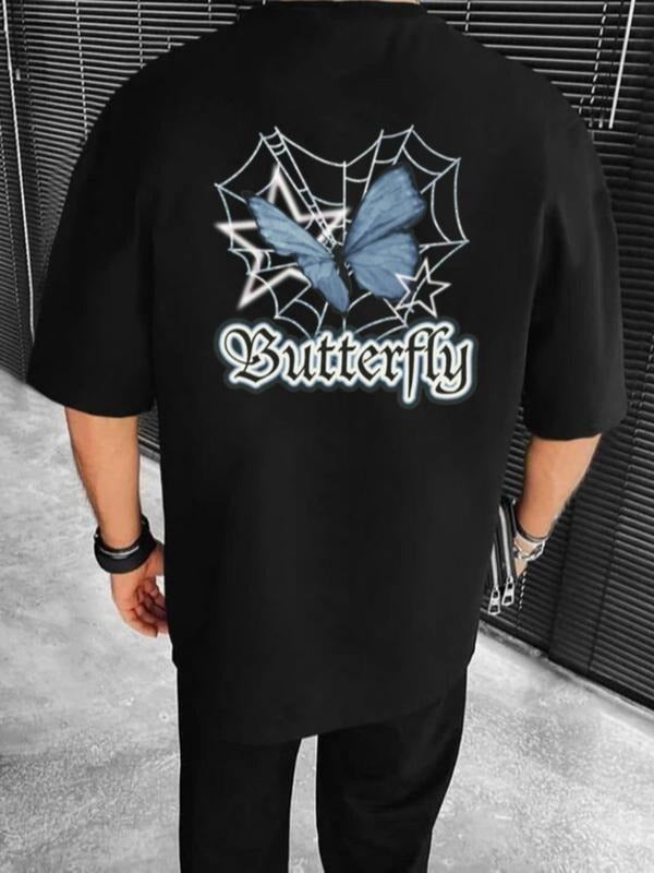 Men'WB shield Regular Fit Butterfly Print Round Neck Tee Hoodie, Sweatshirt | RetroVerseTees.com