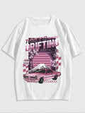 Men'WB shield Regular Fit Car Graphic Print Round Neck Tee, Casual Comfy Short Sleeve T-shirt For Daily Wear, Men'WB...