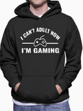 Men'WB shield Regular Fit Cartoon & Letter Print Drop Shoulder Hoodie, Fashion Casual Drawstring Pocket Hooded Sweatshirt...