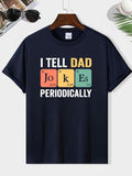 Men'WB shield Regular Fit Chemical Element Print Round Neck Graphic Tee, Casual Short Sleeve T-shirt for Daily Wear,...