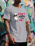 Men'WB shield Regular Fit Duck Print Round Neck Tee, Casual Short Sleeve Crew Neck T-shirt for Summer, Fashion Men'WB...