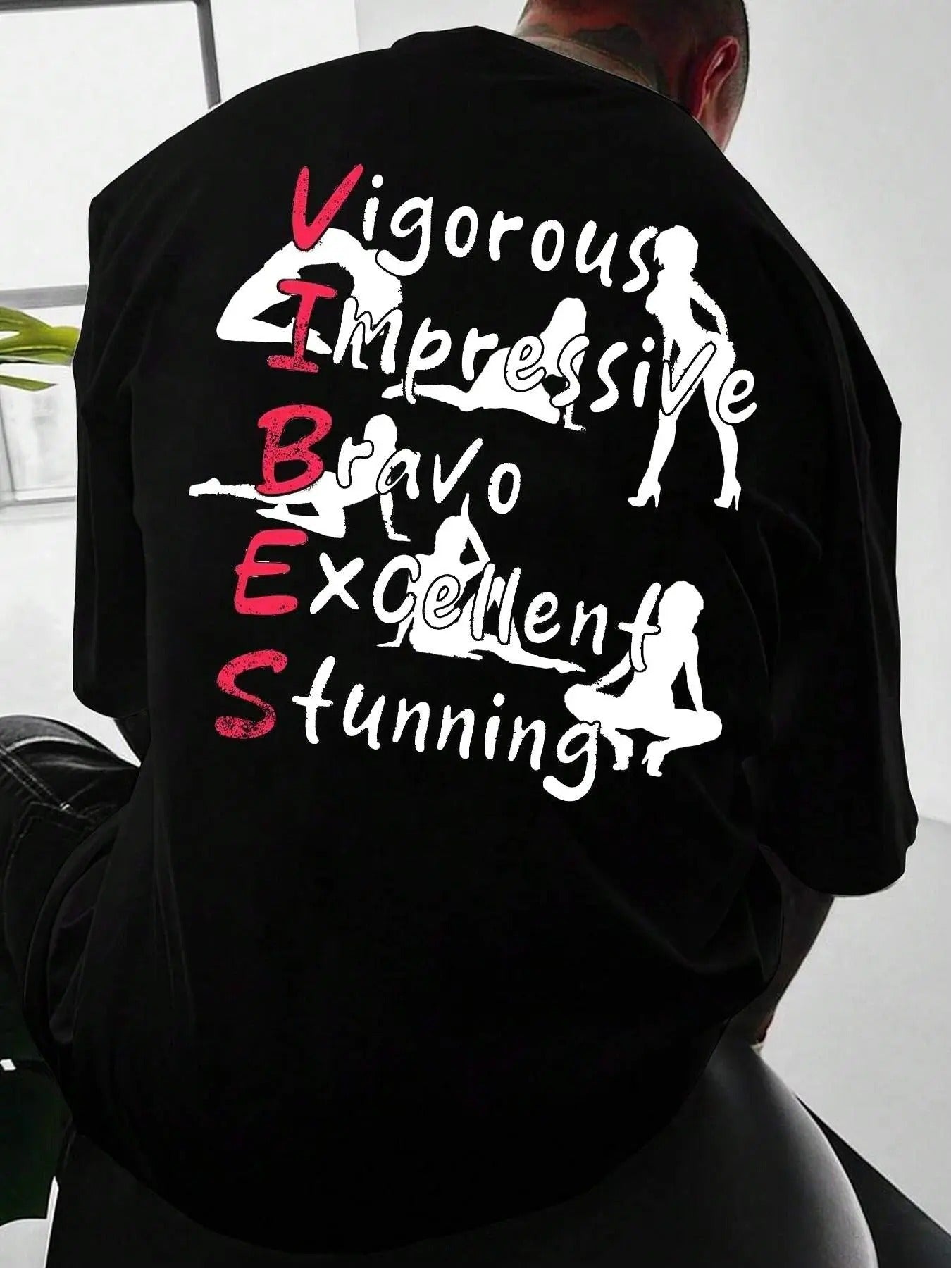 Men'WB shield Regular Fit Figure & Letter Print Drop Shoulder Tee, Casual Comfy Round Neck Half Sleeve T-Shirt for...