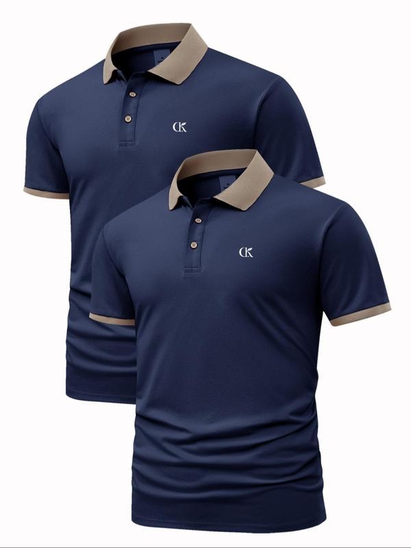 Men'WB shield Regular Fit Geometric Print Polo Shirt, Casual Short Sleeve Half Zip Top for Summer, Fashion Men'WB shield...