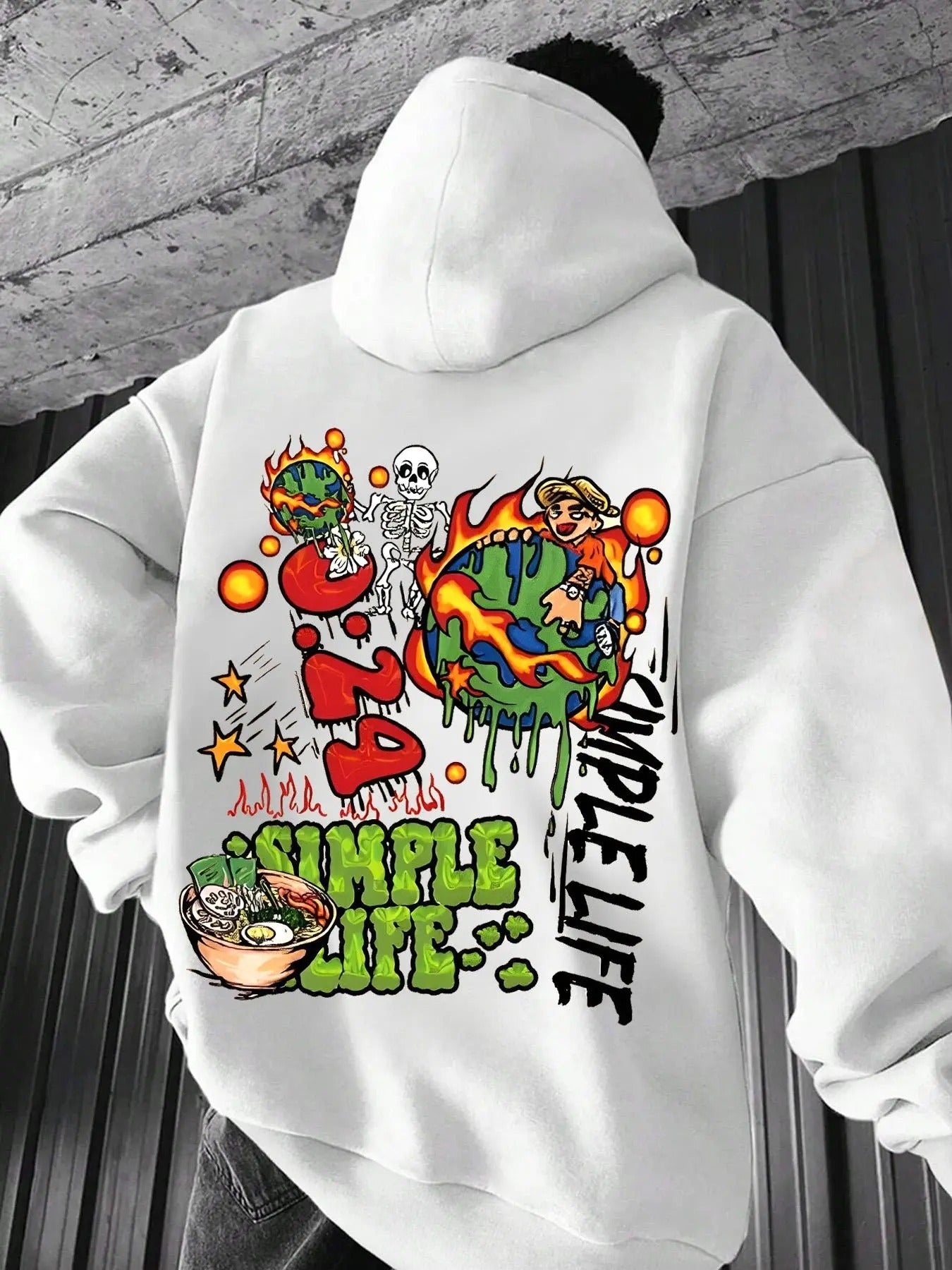 Men'WB shield Regular Fit Graphic Print Drop Shoulder Kangaroo Pocket Hoodie, Regular Fit Fashion Casual Long Sleeve...