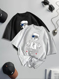 Men'WB shield Regular Fit Graphic Print Round Neck Tee, Casual Short Sleeve Crew Neck T-shirt for Fall, Fashion Men'WB...