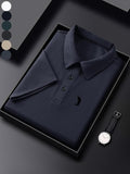 Men'WB shield Regular Fit Jacquard Polo Shirt, Casual Short Sleeve Collared Top for Summer, Fashion Men'WB shield TNF for...