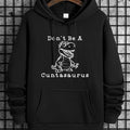 Men'WB shield Regular Fit Letter & Dinosaur Print Hoodie, Casual Comfy Graphic Hooded Sweatshirt for Spring & Fall,...