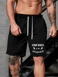 Men'WB shield Regular Fit Letter & Lightning Print Boxer Briefs, Casual Comfy Breathable Short-leg Underwear for Daily...